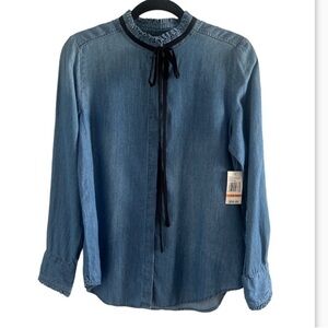 Kensie Chambray Maysen Denim Top